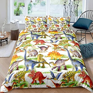Housse de couette Dinosaure multicolore 140x200 cm 200x200 cm 220x240 cm 240x260 cm