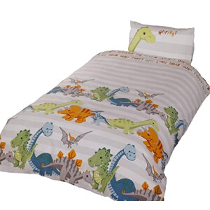 Housse de couette Dinosaure naturel 135x200 cm