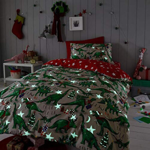 Housse de couette Dinosaure taupe