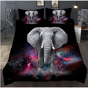 Housse de couette Éléphant noir 220x240 cm