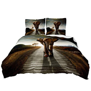 Housse de couette Éléphant motif 140x200 cm 160x200 cm 200x200 cm 220x240 cm