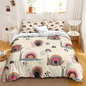 Housse de couette Escargot rose 240x260 cm