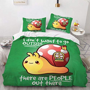 Housse de couette Escargot enfants s verts 220x240 cm