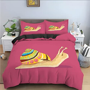 Housse de couette Escargot rouge 140x200 cm