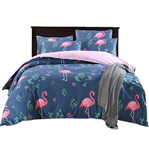 Housse de couette Flamant rose bleu 140x200 cm 200x200 cm 220x240 cm
