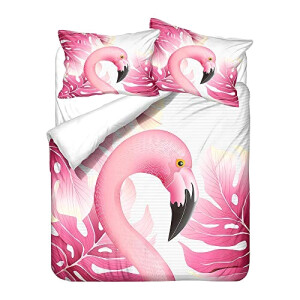 Housse de couette Flamant rose rose flamant 90x190 cm 140x200 cm 200x200 cm 220x240 cm 240x260 cm