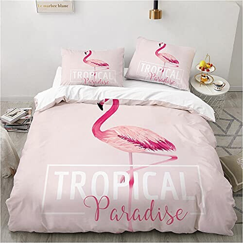 Housse de couette Flamant rose 220x240 cm