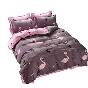 Housse de couette Flamant rose rose 220x240 cm