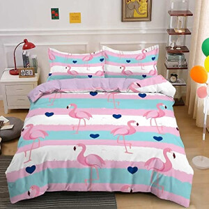 Housse de couette Flamant rose 140x200 cm