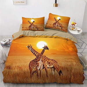 Housse de couette Girafe 135x200 cm 140x210 cm 200x200 cm 220x240 cm 220x260 cm