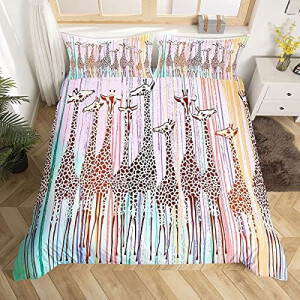 Housse de couette Girafe multicolore 130x200 cm 135x200 cm 200x200 cm 220x240 cm