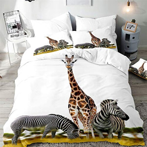 Housse de couette Girafe 90x190 cm 140x200 cm 200x200 cm 220x240 cm 240x260 cm