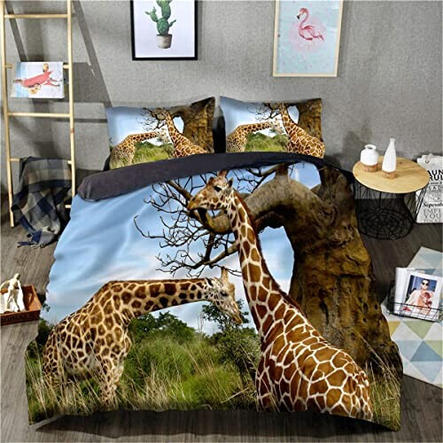 Housse de couette Girafe hui 135x200 cm 200x200 cm 220x240 cm