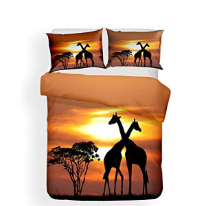 Housse de couette Girafe relation intime 90x190 cm 140x200 cm 200x200 cm 220x240 cm 240x260 cm