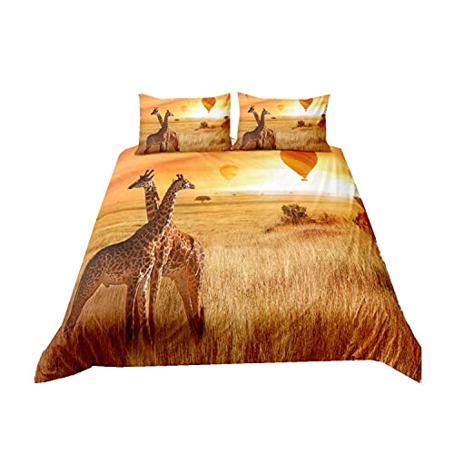 Housse de couette Girafe 140x200 cm 200x200 cm 220x240 cm