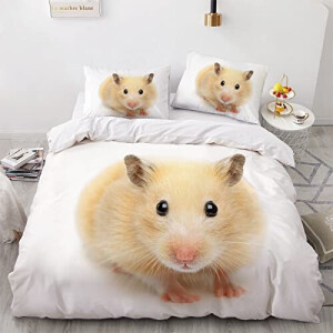 Housse de couette Hamster jaune 220x240 cm