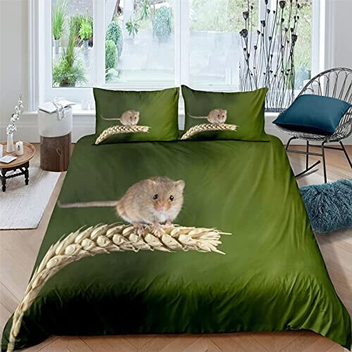 Housse de couette Hamster vert 140x200 cm