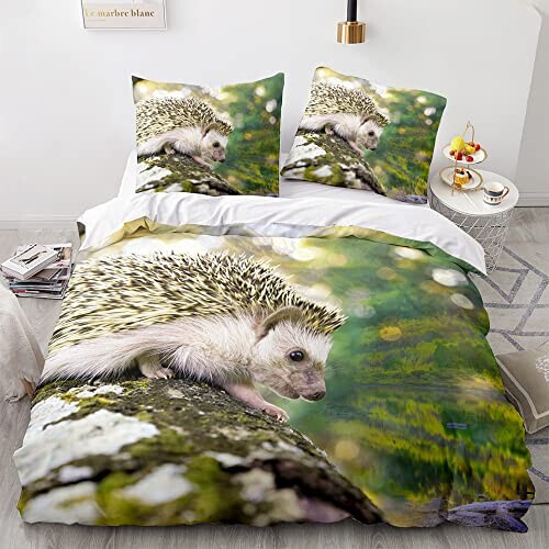 Housse de couette Hérisson mignon 90x190 cm 140x200 cm 200x200 cm 220x240 cm 240x260 cm