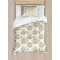 Housse de couette Hérisson multicolore vert sauge 130x200 cm - miniature