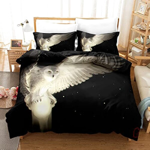 Housse de couette Hibou 90x190 cm 100x135 cm 140x200 cm 160x200 cm 200x200 cm 220x240 cm 240x260 cm