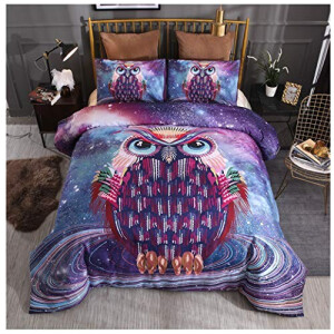 Housse de couette Hibou 140x200 cm 200x200 cm 220x240 cm