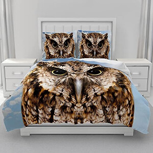 Housse de couette Hibou 90x190 cm 140x200 cm 200x200 cm 220x240 cm 240x260 cm