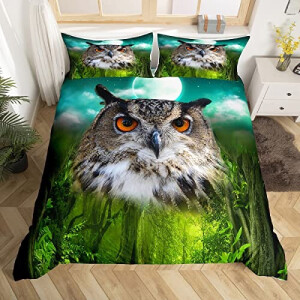 Housse de couette Hibou multicolore 140x200 cm 200x200 cm 220x240 cm 240x260 cm