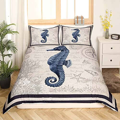 Housse de couette Hippocampe multicolore 140x200 cm 200x200 cm 220x240 cm variant 0 