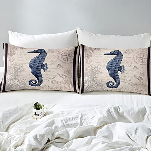 Housse de couette Hippocampe multicolore 140x200 cm 200x200 cm 220x240 cm variant 2 
