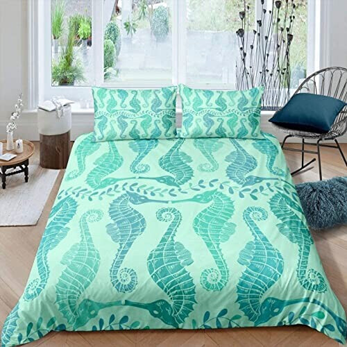 Housse de couette Hippocampe 140x200 cm