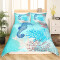 Housse de couette Hippocampe multicolore 140x200 cm 200x200 cm 220x240 cm - miniature