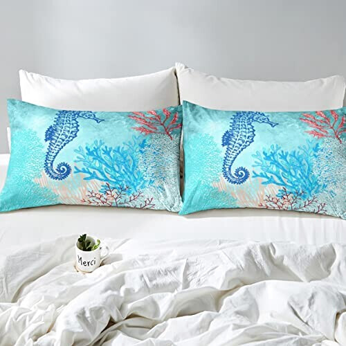 Housse de couette Hippocampe multicolore 140x200 cm 200x200 cm 220x240 cm variant 2 
