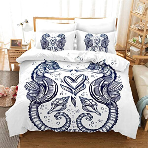Housse de couette Hippocampe 135x200 cm 220x240 cm