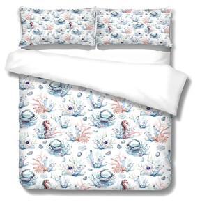 Housse de couette Hippocampe style