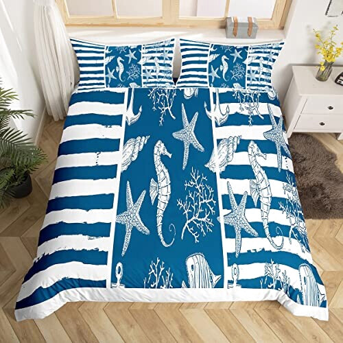 Housse de couette Hippocampe multicolore 140x200 cm 200x200 cm 220x240 cm variant 1 