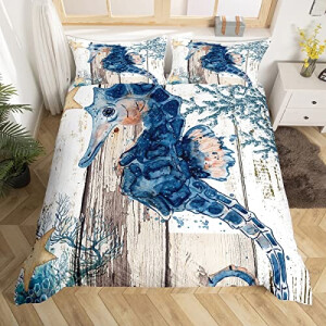Housse de couette Hippocampe multicolore 140x200 cm 200x200 cm 220x240 cm