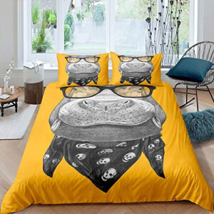 Housse de couette Hippopotame multicolore 140x200 cm 200x200 cm 220x240 cm