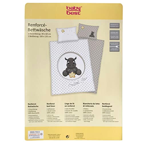 Housse de couette Hippopotame multicolore 100x135 cm variant 1 
