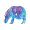 Housse de couette Hippopotame multicolore - miniature variant 1
