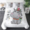 Housse de couette Hippopotame gris 200x200 cm - miniature