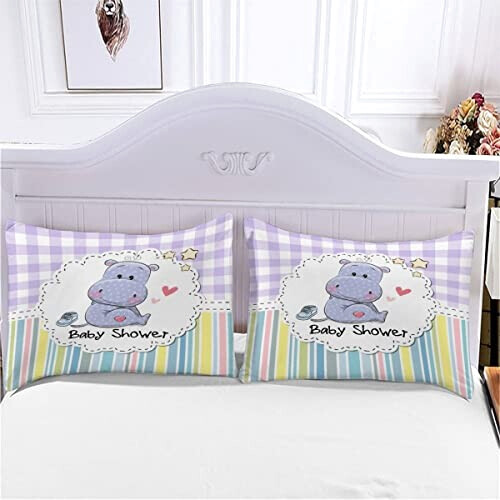 Housse de couette Hippopotame couleur 140x200 cm variant 2 