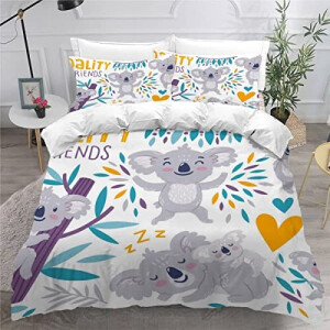 Housse de couette Koala couleur 140x200 cm 200x200 cm 220x240 cm 240x260 cm