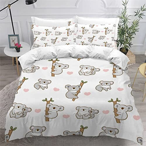 Housse de couette Koala couleur 140x200 cm 200x200 cm 220x240 cm 240x260 cm