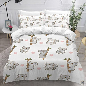 Housse de couette Koala couleur 140x200 cm 200x200 cm 220x240 cm 240x260 cm