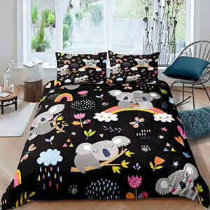 Housse de couette Koala multicolore 140x200 cm 200x200 cm 220x240 cm
