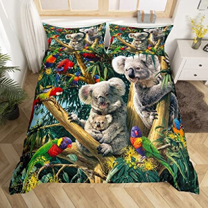Housse de couette Koala multicolore 140x200 cm 200x200 cm 220x240 cm