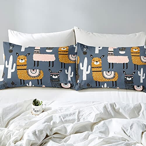 Housse de couette Lama multicolore 140x200 cm 200x200 cm 220x240 cm 240x260 cm variant 2 