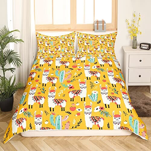 Housse de couette Lama multicolore 140x200 cm 200x200 cm 220x240 cm