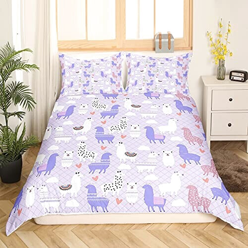 Housse de couette Lama multicolore 140x200 cm 200x200 cm 220x240 cm 240x260 cm