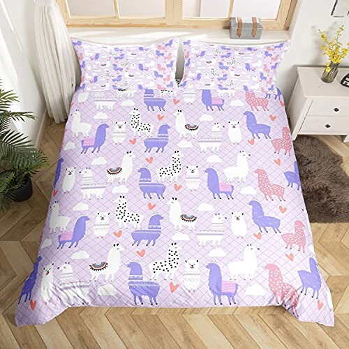 Housse de couette Lama multicolore 140x200 cm 200x200 cm 220x240 cm 240x260 cm variant 1 